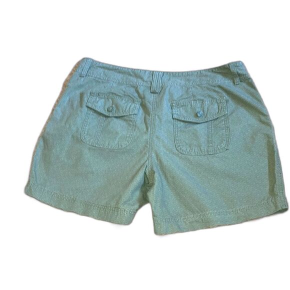EDDIE BAUER Shorts Green Geometric Pattern Womens Plus Size 14 - Picture 2 of 9
